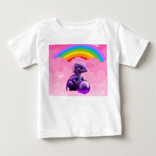 かわいいドラゴン ベビーTシャツ (正面)