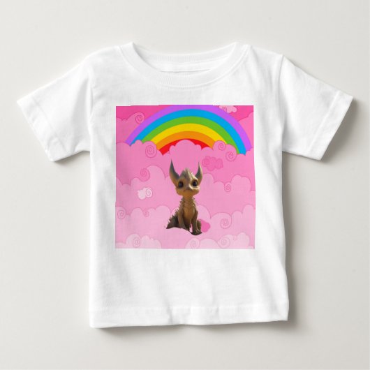 かわいいドラゴン ベビーTシャツ (正面)