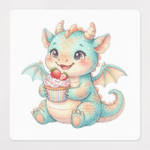 かわいいドラゴン ラベル (デザイン2)