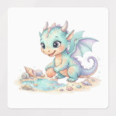 かわいいドラゴン ラベル (デザイン1)