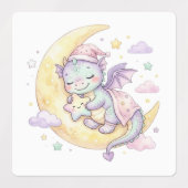 かわいいドラゴン ラベル (デザイン2)