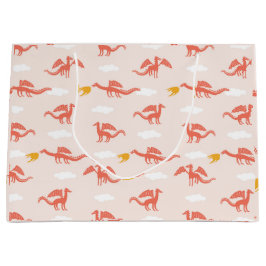 かわいいドラゴン ラージペーパーバッグ