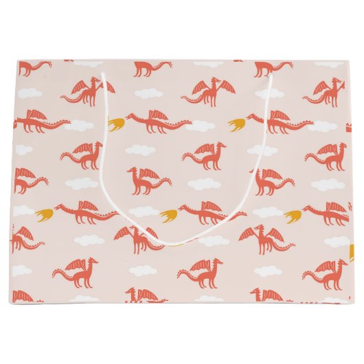 かわいいドラゴン ラージペーパーバッグ (正面)