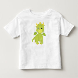 かわいいドラゴン，リトルドラゴン，グリーンドラゴン，魔法 トドラーTシャツ