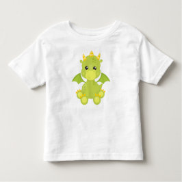 かわいいドラゴン，緑のドラゴン，リトルドラゴン，魔法 トドラーTシャツ