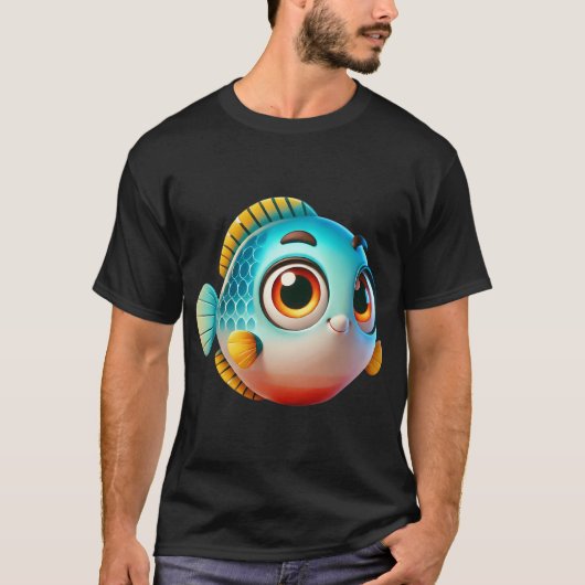 かわいいドラムフィッシュ Tシャツ (正面)
