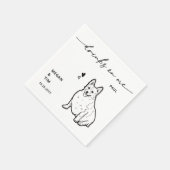 かわいいドリンクを私にウェルシュコーギードッグ結婚ズ スタンダードカクテルナプキン (角)