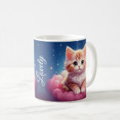 かわいいドリーミーキャット コーヒーマグカップ (正面右)