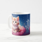 かわいいドリーミーキャット コーヒーマグカップ (正面左)