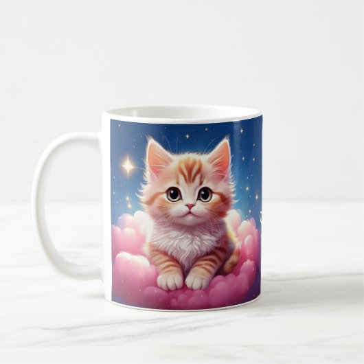 かわいいドリーミーキャット コーヒーマグカップ (左)