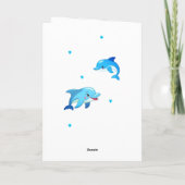 かわいいドルフィンシーアニマルズ写真誕生日 カード (裏面)