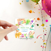 かわいいドレスのために混乱アートパーティーありがとう スクエアシール