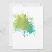 かわいいドレスのためのメスアートパーティー誕生日 招待状 (裏面)