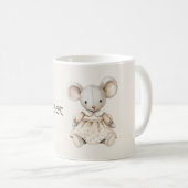 かわいいドレスを着たねずみ コーヒーマグカップ (正面右)