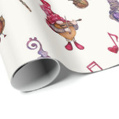 かわいいドワーフミュージシャンがホリデーコンサートを開催する ラッピングペーパー (ロールコーナー)