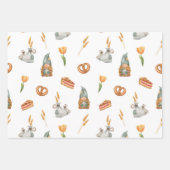 かわいいドワーフ格言クリスマスベーキングホリデー ラッピングペーパーシート (正面)