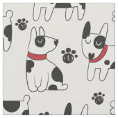 『かわいいドージと骨』 ファブリック (クローズアップ)