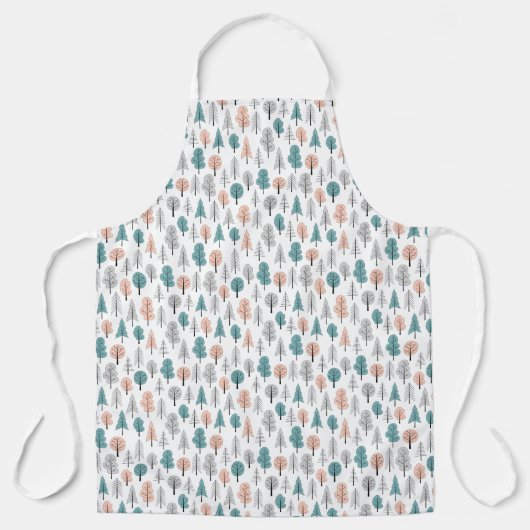 かわいいドードルの森の模様 エプロン (正面)