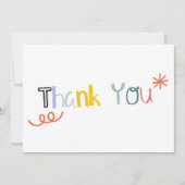 かわいいドードルエクストリームフォント サンキューカード (正面)