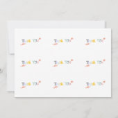 かわいいドードルエクストリームフォント サンキューカード (裏面)