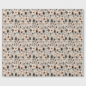 かわいいドードルスカンジナビアフォーククリスマスパターン ラッピングペーパー (フラット)