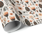 かわいいドードルスカンジナビアフォーククリスマスパターン ラッピングペーパー (ロールコーナー)