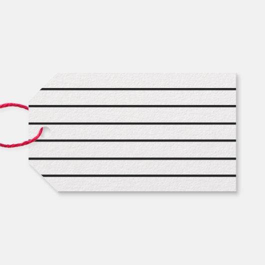 かわいいドードルスタークリスマスフレーズストライプのパターン ギフトタグ (裏面横)