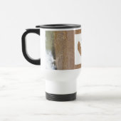 かわいいドードルハートカップルビーチモノグラムギフト トラベルマグ (左)