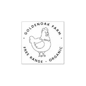 かわいいドードルパーソナライズされたチキンファーム生卵 ラバースタンプ (インプリント)