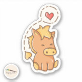 かわいいドードルポニーラブ シール (正面)