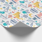 かわいいドードル動物 ラッピングペーパー (角)