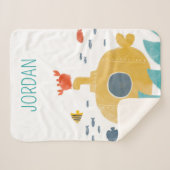 かわいいドードル潜水艦 |エクスプローラ シェルパブランケット (正面(横))