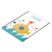 かわいいドードル潜水艦 |エクスプローラ ノートブック (左側)