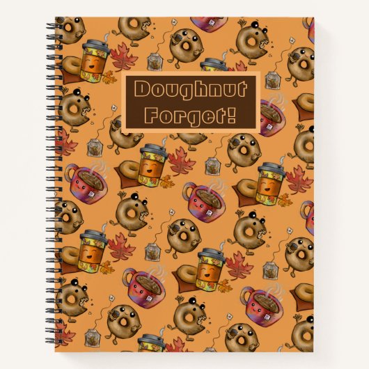かわいいドーナツとお茶 ノートブック (正面)