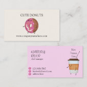 かわいいドーナツとコーヒー 名刺 (正面/裏面)