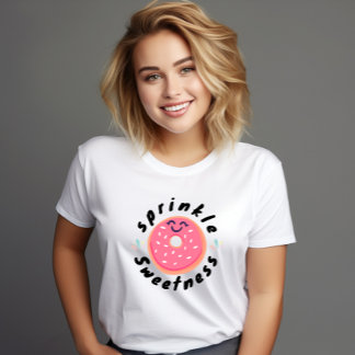 かわいいドーナツのスプリンクル・スウィートネスTシャツ Tシャツ