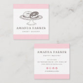 かわいいドーナツのパンお洒落焼き店 スクエア名刺 (正面/裏面)