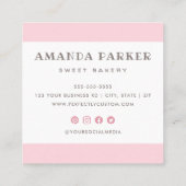 かわいいドーナツのパンお洒落焼き店 スクエア名刺 (裏面)