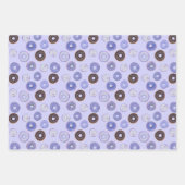 かわいいドーナツの子供の誕生日またはベビーシャワーのセット ラッピングペーパーシート (正面)