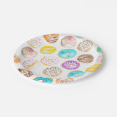 かわいいドーナツの誕生日紙プレート ペーパープレート (アングル)