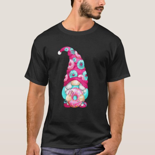 かわいいドーナツグノーム ガーデニング好きな人へ Tシャツ (正面)