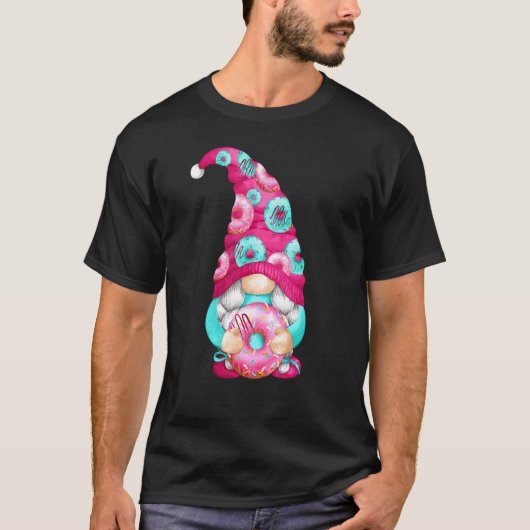 かわいいドーナツグノーム ガーデニング好きな人へ Tシャツ (正面)