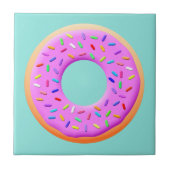 かわいいドーナツスケッチと散水器 タイル (正面)