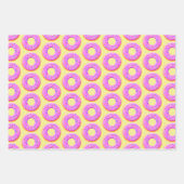 かわいいドーナツスケッチと散水器 ラッピングペーパーシート (正面)