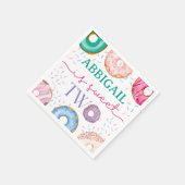 かわいいドーナツパーティースウィート2歳の誕生日 スタンダードカクテルナプキン (角)