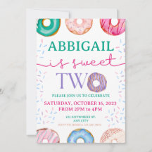 かわいいドーナツパーティースウィート2歳の誕生日