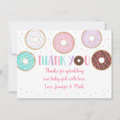 かわいいドーナツベビースプリンクルありがとう サンキューカード (正面)