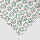 かわいいドーナツリングや輪ティール（緑がかった色）つや消しパターン 薄葉紙 (詳細)