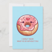 かわいいドーナツ子供バレンタインデーのメモ シーズンカード (正面)