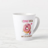 かわいいドーナツ花嫁プロポーザルラテマグ カフェラテマグ (右アングル)